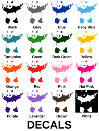 Guns Out Panda Decals
